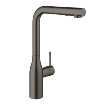 - GROHE- Essence bateria kuchenna z wyciągana wylewką kolor grafit szczotkowany 30270AL0 - 30270AL0 - Łazienki Szydłowski