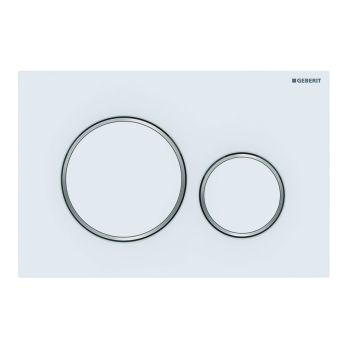 - GEBERIT Sigma 20 Przycisk spłukujący biały matowy / chrom błyszczący 115882JT1 - 115.882.JT.1 - Łazienki Szydłowski