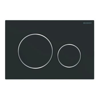 - GEBERIT Sigma 20 Przycisk spłukujący czarny matowy/ chrom błyszczący 115882141 - 115.882.14.1 - Łazienki Szydłowski