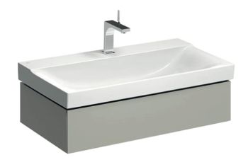 - GEBERIT Xeno2 Szafka pod umywalkę 90 cm, 1 szuflada, ciepły szary mat 500508001 - 500.508.00.1 - Łazienki Szydłowski