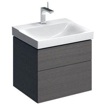 - GEBERIT Xeno2 Szafka pod umywalkę 60 cm, 2 szuflady, szary mat płótno 500506431 - 500.506.43.1 - Łazienki Szydłowski