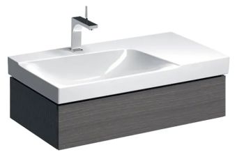- GEBERIT Xeno2 Szafka pod umywalkę 90 cm lewa, 1 szuflada, szary mat płótno 500513431 - 500.513.43.1 - Łazienki Szydłowski