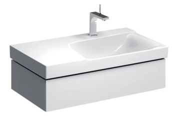 - GEBERIT Xeno2 Szafka pod umywalkę 90 cm prawa, 1 szuflada, biały połysk 500514011 - 500.514.01.1 - Łazienki Szydłowski