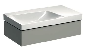 - GEBERIT Xeno2 Szafka pod umywalkę 90 cm lewa, 1 szuflada, ciepły szary mat 500513001 - 500.513.00.1 - Łazienki Szydłowski