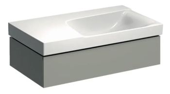 - GEBERIT Xeno2 Szafka pod umywalkę 90 cm , prawa, 1 szuflada, ciepły szary mat 500514001 - 500.514.00.1 - Łazienki Szydłowski