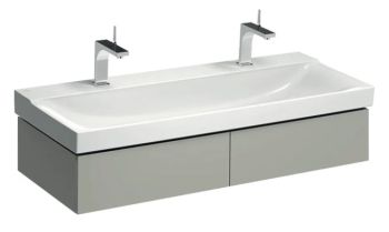 - GEBERIT Xeno2 Szafka pod umywalkę 120 x 46,2 cm, 2 szuflady, ciepły szary mat 500517001 - 500.517.00.1 - Łazienki Szydłowski