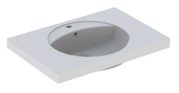  - GEBERIT Preciosa Umywalka B80, z półką, biała 124280000 - 124280000 - Łazienki Szydłowski