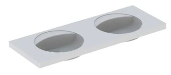  - GEBERIT Preciosa Umywalka podwójna B130, biała 133240000 - 133240000 - Łazienki Szydłowski