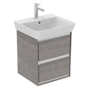  - IDEAL STANDARD Connect Air Szafka umywalkowa 50 cm, szary dąb, biały matowy lakier E1608PS - E1608PS - Łazienki Szydłowski