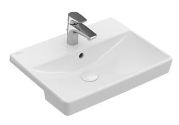 - VILLEROY&BOCH Avento Umywalka półblatowa 55 x 44 cm biała z powłoką CeramicPlus 4A0655R1 - 4A0655R1 - Łazienki Szydłowski
