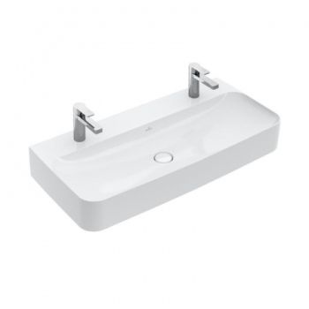 - VILLEROY&BOCH Finion Umywalka 100 x 47cm biała z powłoką CeramicPlus 4168A1R1 - 4168A1R1 - Łazienki Szydłowski