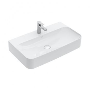 - VILLEROY&BOCH Finion Umywalka 80 x 47cm biała z powłoką CeramicPlus 416881R1 - 416881R1 - Łazienki Szydłowski