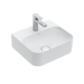 - VILLEROY&BOCH Finion Umywalka mała 43 x 39cm biała z powłoką CeramicPlus 436444R1 - 436444R1 - Łazienki Szydłowski