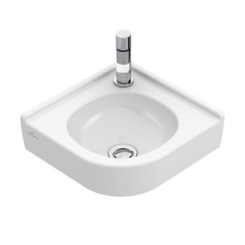 - VILLEROY&BOCH O.Novo Umywalka mała narożna, biała z powłoką CeramicPlus 731033R1 - 731033R1 - Łazienki Szydłowski