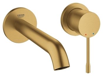 - GROHE-Essence 2-otworowa bateria umywalkowa wylewka 183 mm, kolor brushed cool sunrise 19408GN1 - 19408GN1 - Łazienki Szydłowski