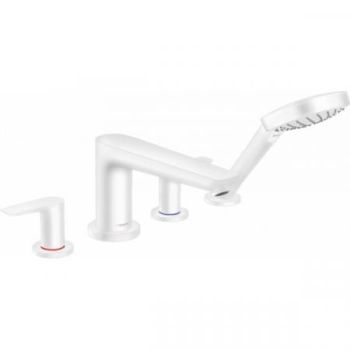 - HANSGROHE Talis E 4-otworowa bateria wannowa, biały mat 71748700 - 71748700 - Łazienki Szydłowski