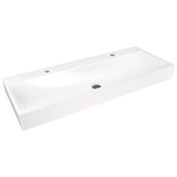 - KALDEWEI Silenio Umywalka podwójna , stal emaliowana ścienna bez przelewu 120 x 46 cm, biała z powłoką Pearl Effekt 904506363001 - 904506363001 - Łazienki Szydłowski