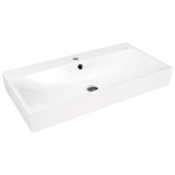 - KALDEWEI Silenio Umywalka emaliowana ścienna z przelewem 90 x 46 cm, biała 904406013001 - 904406013001 - Łazienki Szydłowski