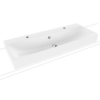- KALDEWEI Silenio Umywalka podwójna , stal emaliowana ścienna z przelewem 120 x 46 cm, biała z powłoką Pearl Effekt 906406043001 - 906406043001 - Łazienki Szydłowski