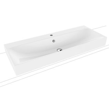 - KALDEWEI Silenio Umywalka ,stal emailowana nablatowa z przelewem, 120 x 46 cm biała 906406013001 - 906406013001 - Łazienki Szydłowski