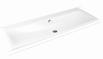 - KALDEWEI Silenio Umywalka stal emaliowana wpuszczana w blat 120 x 46 cm, podwójna z przelewem, biała z powłoką Pearl Effekt 907906043001 - 907906043001 - Łazienki Szydłowski