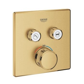 - GROHE-SmartControl Bateria termostatyczna do obsługi dwóch wyjść wody kolor brushed cool sunrise 29124GN0 - 29124GN0 - Łazienki Szydłowski