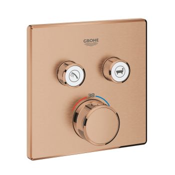 - GROHE-SmartControl Bateria termostatyczna do obsługi dwóch wyjść wody kolor brushed warm sunset 29124DL0 - 29124DL0 - Łazienki Szydłowski