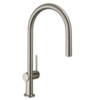 - HANSGROHE Talis M54 Talis M54 bateria kuchenna, z sBox, wyciągana, obrotowa kolor stal nierdzewna 72803800 - 72803800 - Łazienki Szydłowski