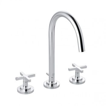 - KLUDI Nova Fonte Trzyotworowa bateria umywalkowa z pokrętłami chrom 201430520 - 201430520 - Łazienki Szydłowski