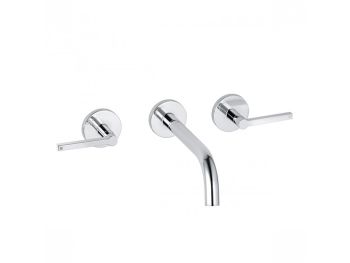 - KLUDI Nova Fonte Trzyotworowa bateria umywalkowa ścienna z pokrętłami, chrom 201440515 - 201440515 - Łazienki Szydłowski