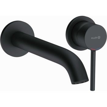- KLUDI BOZZ bateria umywalkowa wylewka 23 cm czarny mat 382453976 - 382453976 - Łazienki Szydłowski