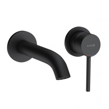 - KLUDI BOZZ bateria umywalkowa wylewka 18 cm czarny mat 382443976 - 382443976 - Łazienki Szydłowski