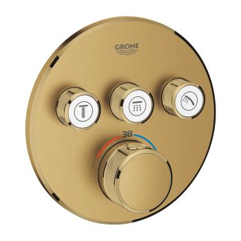 - GROHE-SmartControl Bateria termostatyczna do obsługi trzech wyjść wody brushed cool sunrise 29121GN0 - 29121GN0 - Łazienki Szydłowski
