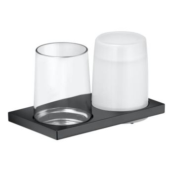  - KEUCO Edition 11 Dozownik do mydła wraz z szklanką, szkło/chrom czarny szczotkowany 11153139000 - 11153139000 sk - Łazienki Szydłowski