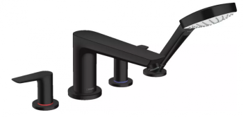  - HANSGROHE Talis E 4-otworowa bateria wannowa kolor czarny mat 71748670 - 71748670 - Łazienki Szydłowski