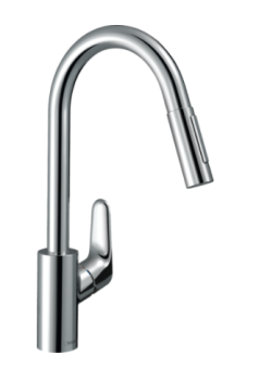 - HANSGROHE Focus bateria kuchenna 240 z wyciąganą wylewką, chrom 73880000 - 73880000 - Łazienki Szydłowski