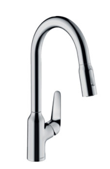 - HANSGROHE Focus bateria kuchenna 220 z wyciąganą wylewką, chrom 71820000 - 71820000 - Łazienki Szydłowski