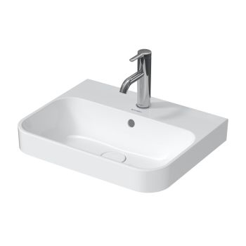  - DURAVIT Happy D.2 Plus umywalka nablatowa 50x40 cm, biały połysk z powłoką Wondergliss 23605000001 - 23605000001 - Łazienki Szydłowski