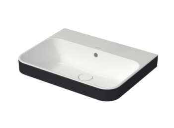  - DURAVIT Happy D.2 Plus umywalka 60x46 cm, kolor wnętrza biały, kolor zewnętrzny antracyt mat z powłoką Wondergliss 23606061601 - 23606061601 - Łazienki Szydłowski