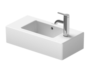  - DURAVIT Vero Umywalka mała 50x25 cm, z otworem pod baterię z prawej strony, biały połysk z powłoką Wondergliss 07035000081 - 07035000081 - Łazienki Szydłowski