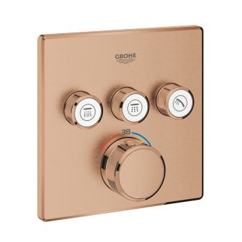 - GROHE-SmartControl Bateria termostatyczna do obsługi trzech wyjść wody brushed warm sunset 29126DL0 - 29126DL0 - Łazienki Szydłowski