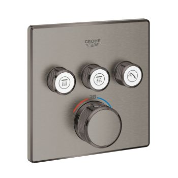 - GROHE-SmartControl Bateria termostatyczna do obsługi trzech wyjść wody grafit szczotkowany 29126AL0 - 29126AL0 - Łazienki Szydłowski