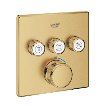 - GROHE-SmartControl Bateria termostatyczna do obsługi trzech wyjść wody kolor brushed cool sunrise 29126GN0 - 29126GN0 - Łazienki Szydłowski