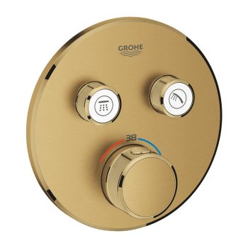 - GROHE-SmartControl Bateria termostatyczna do obsługi dwóch wyjść wody brushed cool sunrise 29119GN0 - 29119GN0 - Łazienki Szydłowski