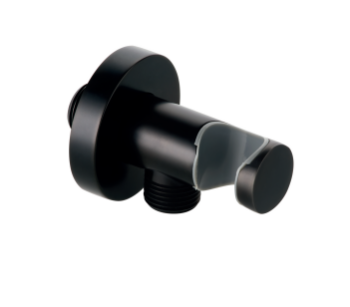  - KLUDI A-QA Przyłącze kątowe z uchwytem węża czarny mat 605473900 - 6054739-00 - Łazienki Szydłowski