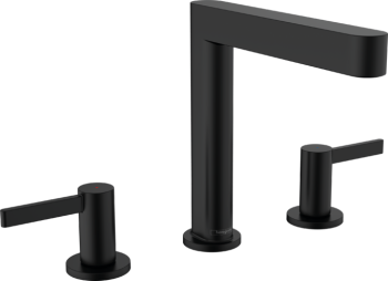 - HANSGROHE Finoris 3-otworowa bateria umywalkowa czarny mat 76034670 - 76034670 - Łazienki Szydłowski