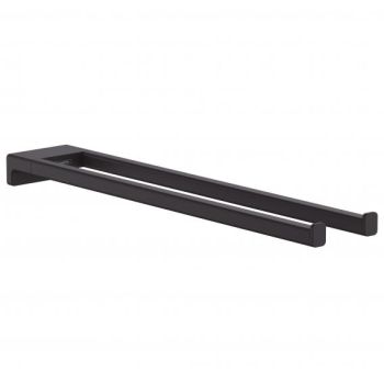 - HANSGROHE AddStoris Wieszak na ręcznik podwójny czarny mat 41770670 - 41770670 - Łazienki Szydłowski