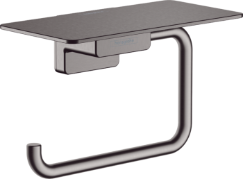 - HANSGROHE AddStoris Uchwyt na papier toaletowy z półką czarny chrom szczotkowany 41772340 - 41772340 - Łazienki Szydłowski
