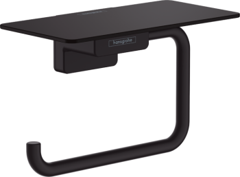 - HANSGROHE AddStoris Uchwyt na papier toaletowy z półką czarny mat 41772670 - 41772670 - Łazienki Szydłowski