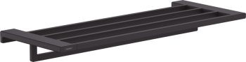 - HANSGROHE AddStoris Półka na ręczniki z wieszakiem 65 cm czarny mat 41751670 - 41751670 - Łazienki Szydłowski